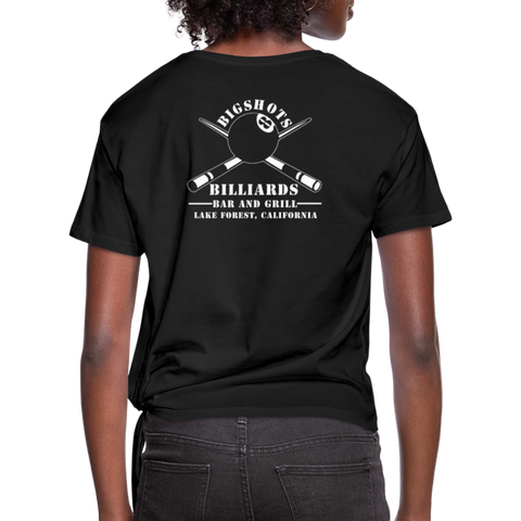 Bigshots Women's Knotted T-Shirt - black